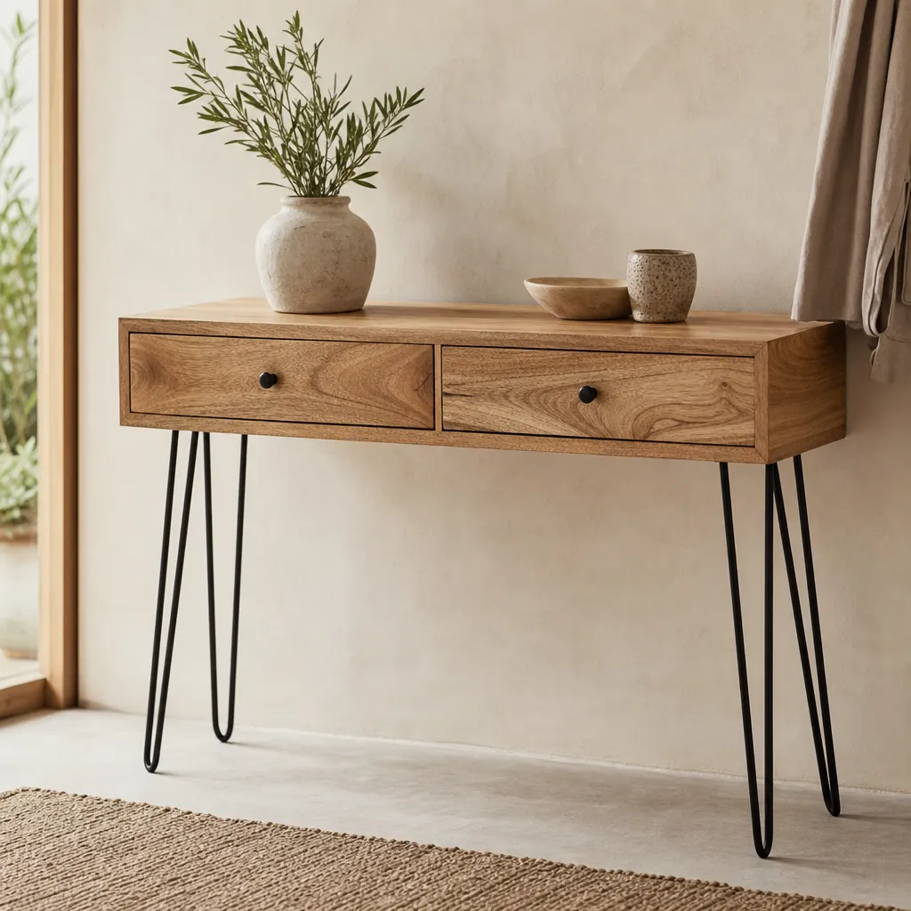 Console en Bois Naturel — N°09