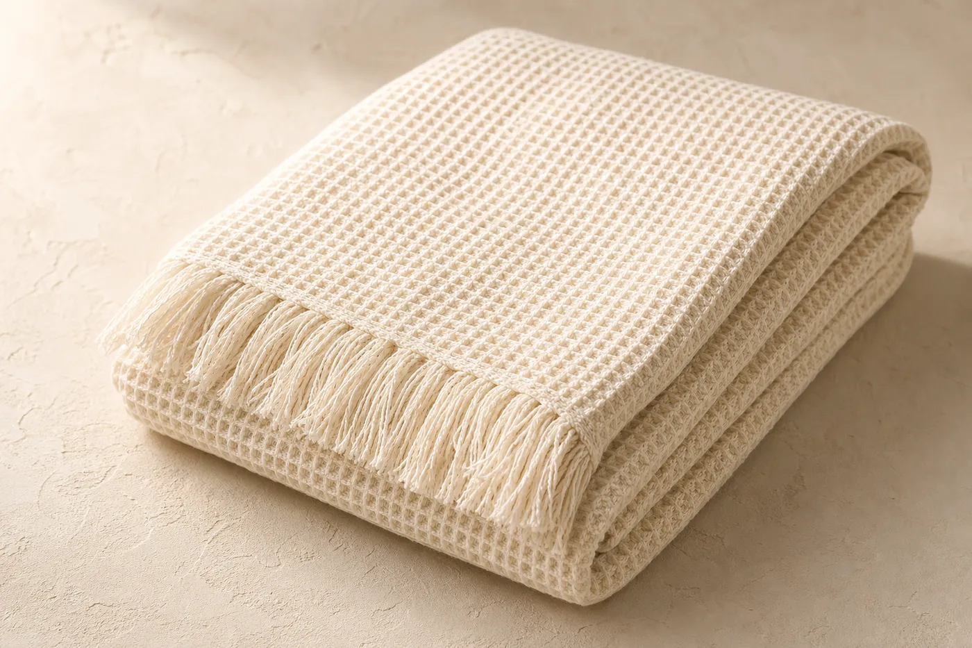 Ligne Plaid Coton Gaufré Compact Atelier