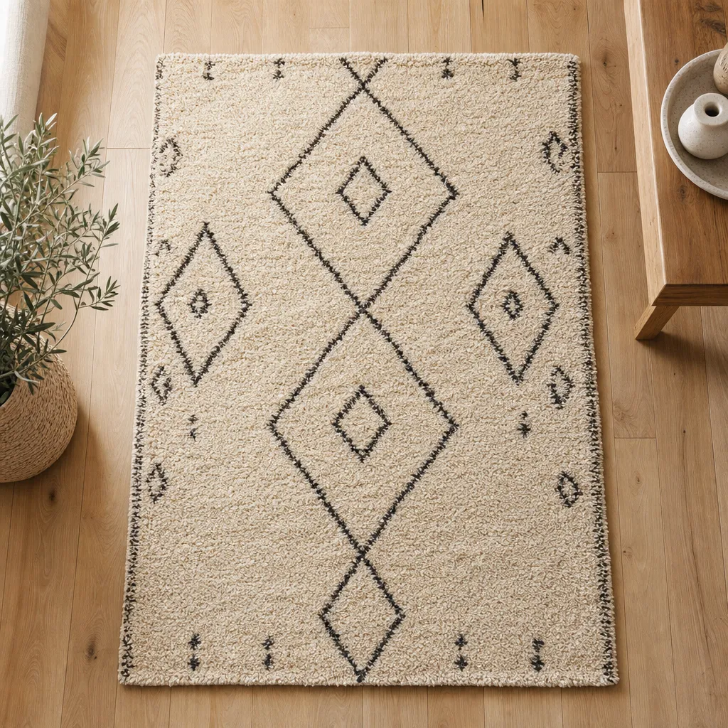 Ligne Tapis Berbère Beige 120 x 170 — Série 21
