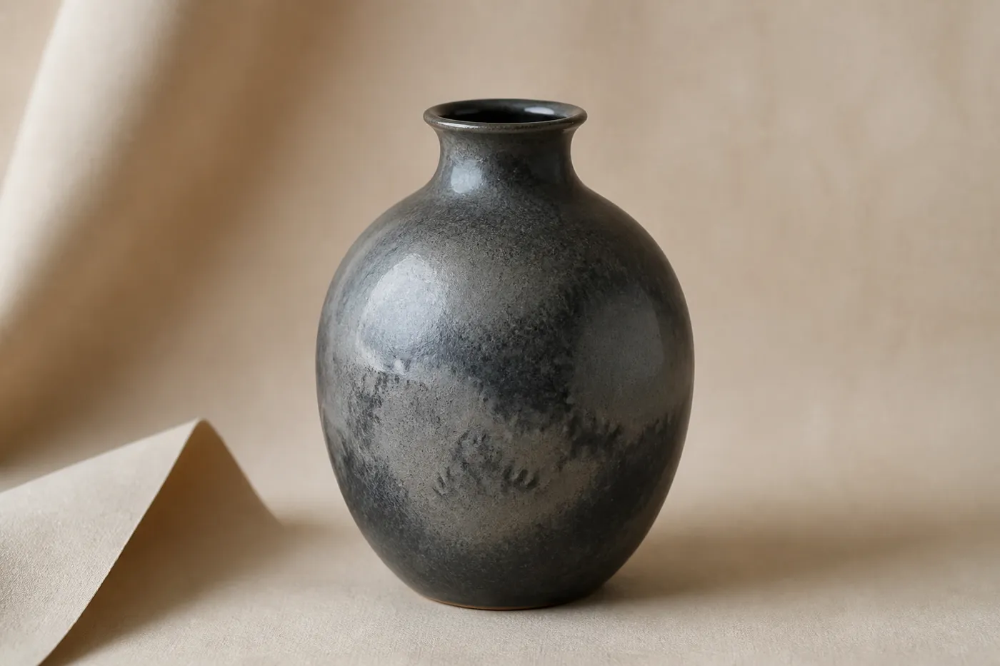 Vase Grès Émaillé Fumé Maison